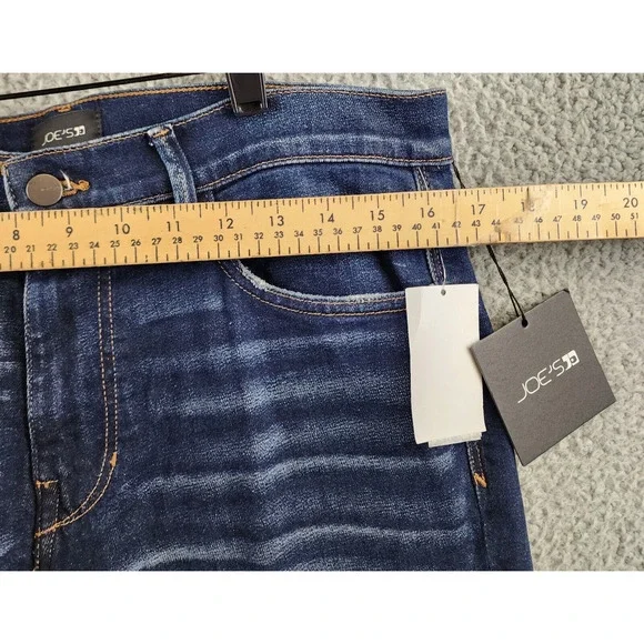 Joe's Jeans The Asher Slim Fit Jeans Mens 31 Navy Denim Faded Button Zip Closure - Picture 6 of 15